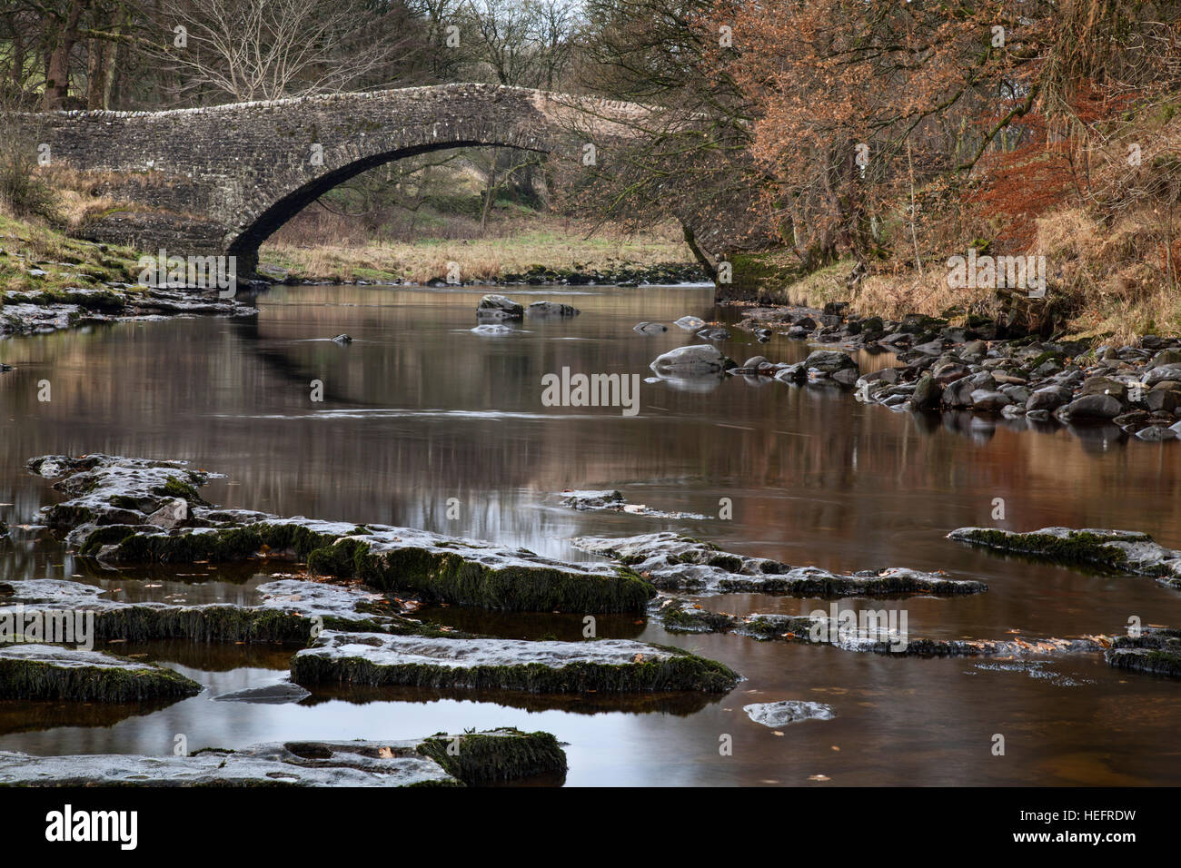 Stainforth Force Waterfalls and Bridge, near Settle, North Yorkshire
