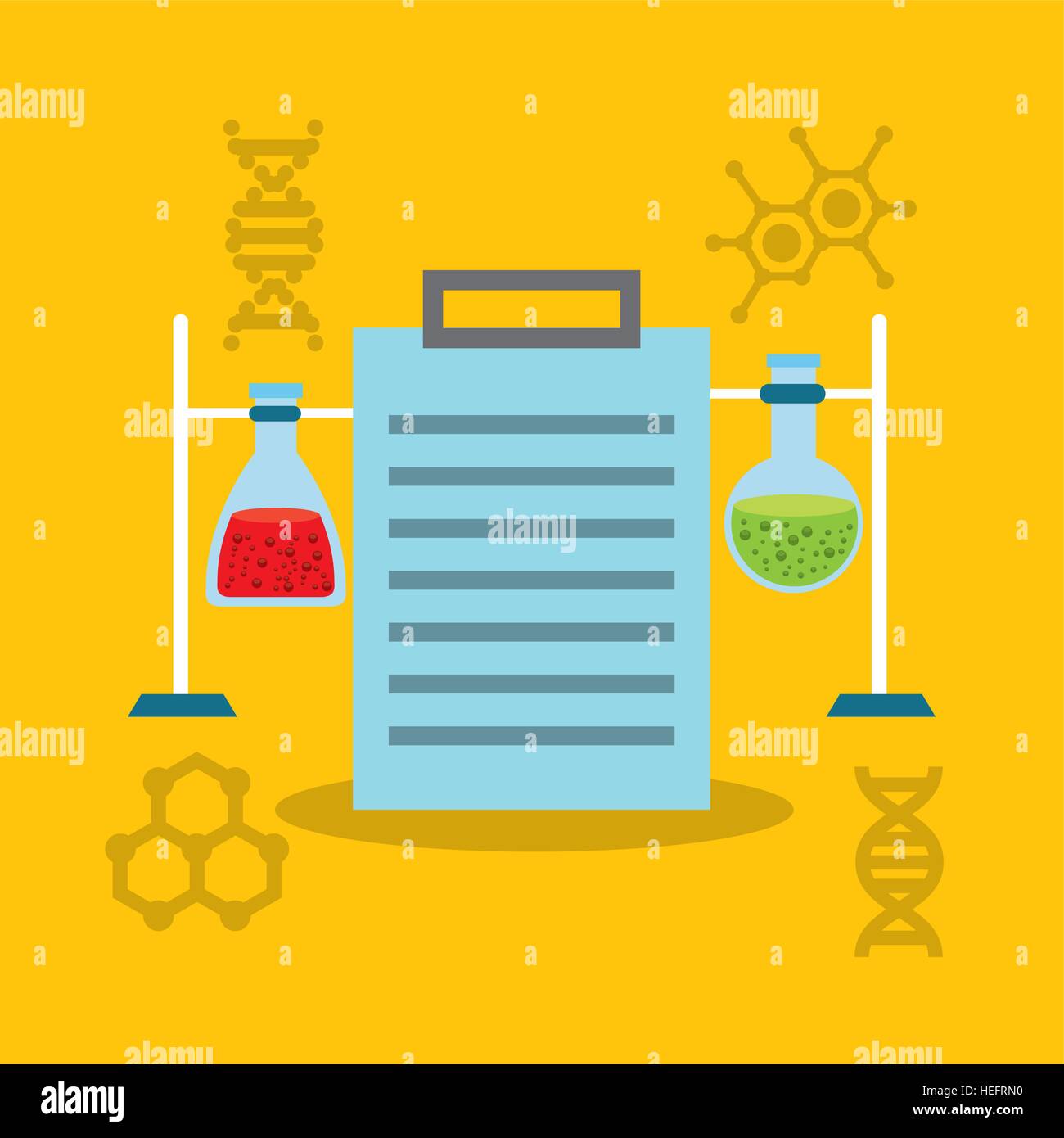 scientific laboratory flat line icons vector illustration design Stock ...