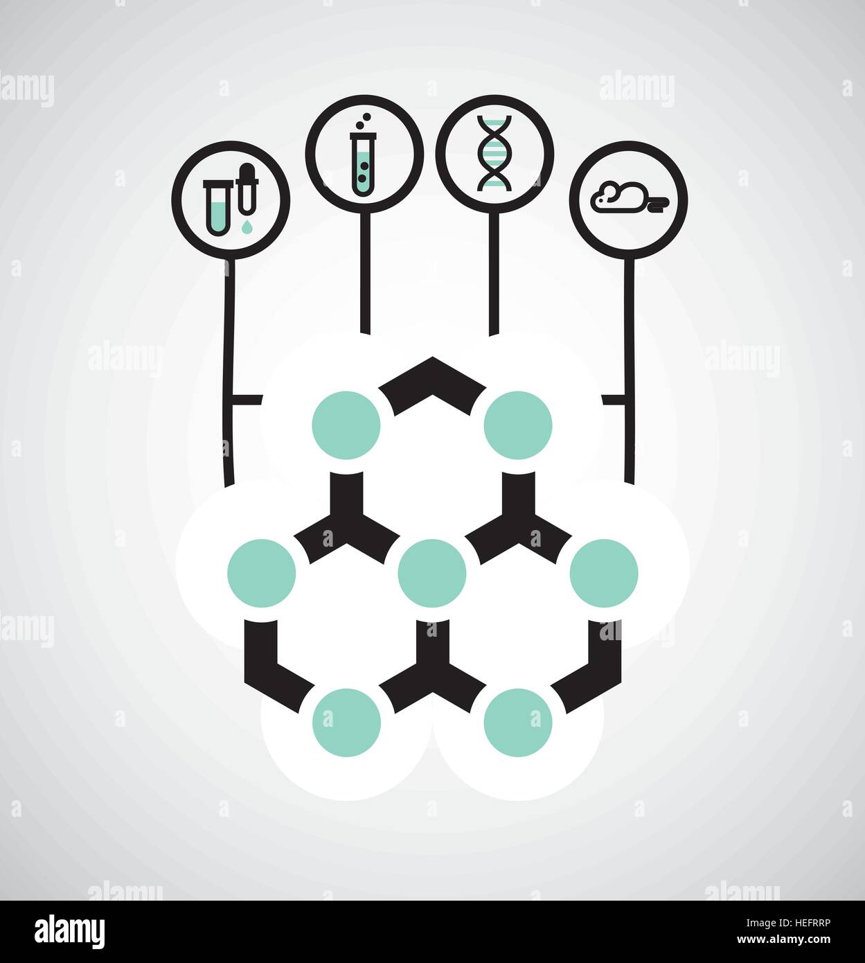 scientific laboratory flat line icons vector illustration design Stock ...