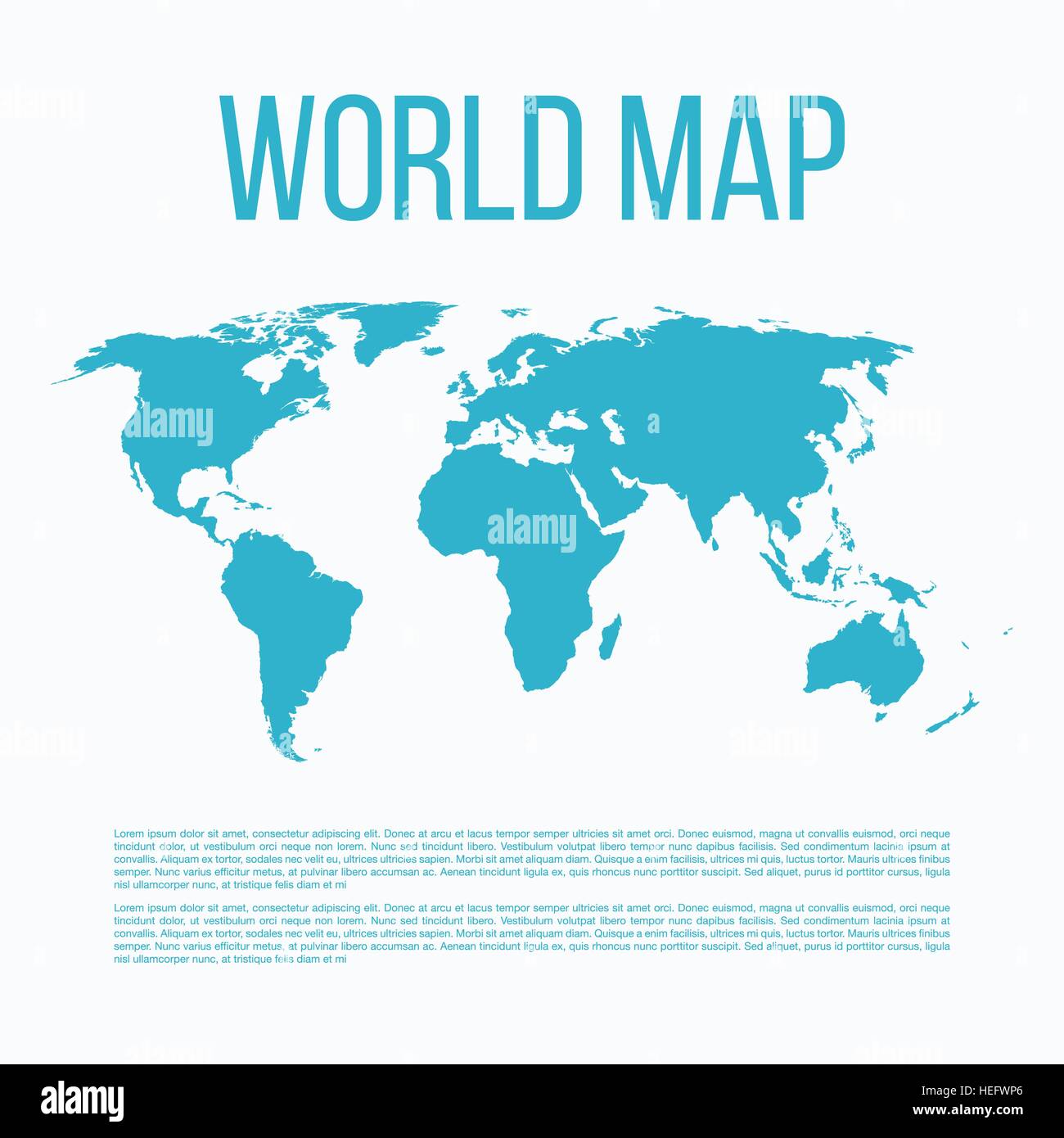 Vector illustration of a world map Stock Vector