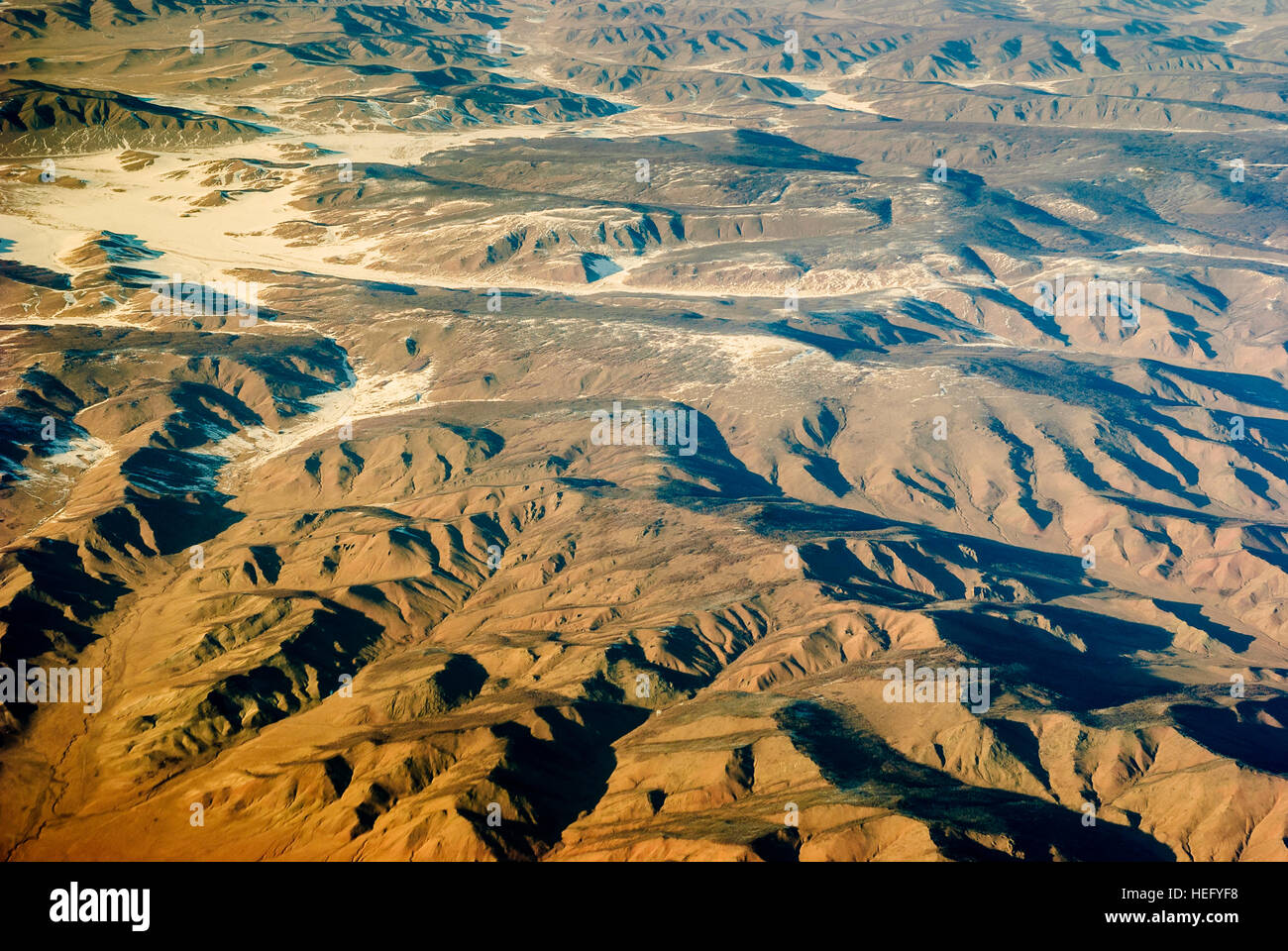 : Gobi desert with snow, Innere Mongolei, China Stock Photo