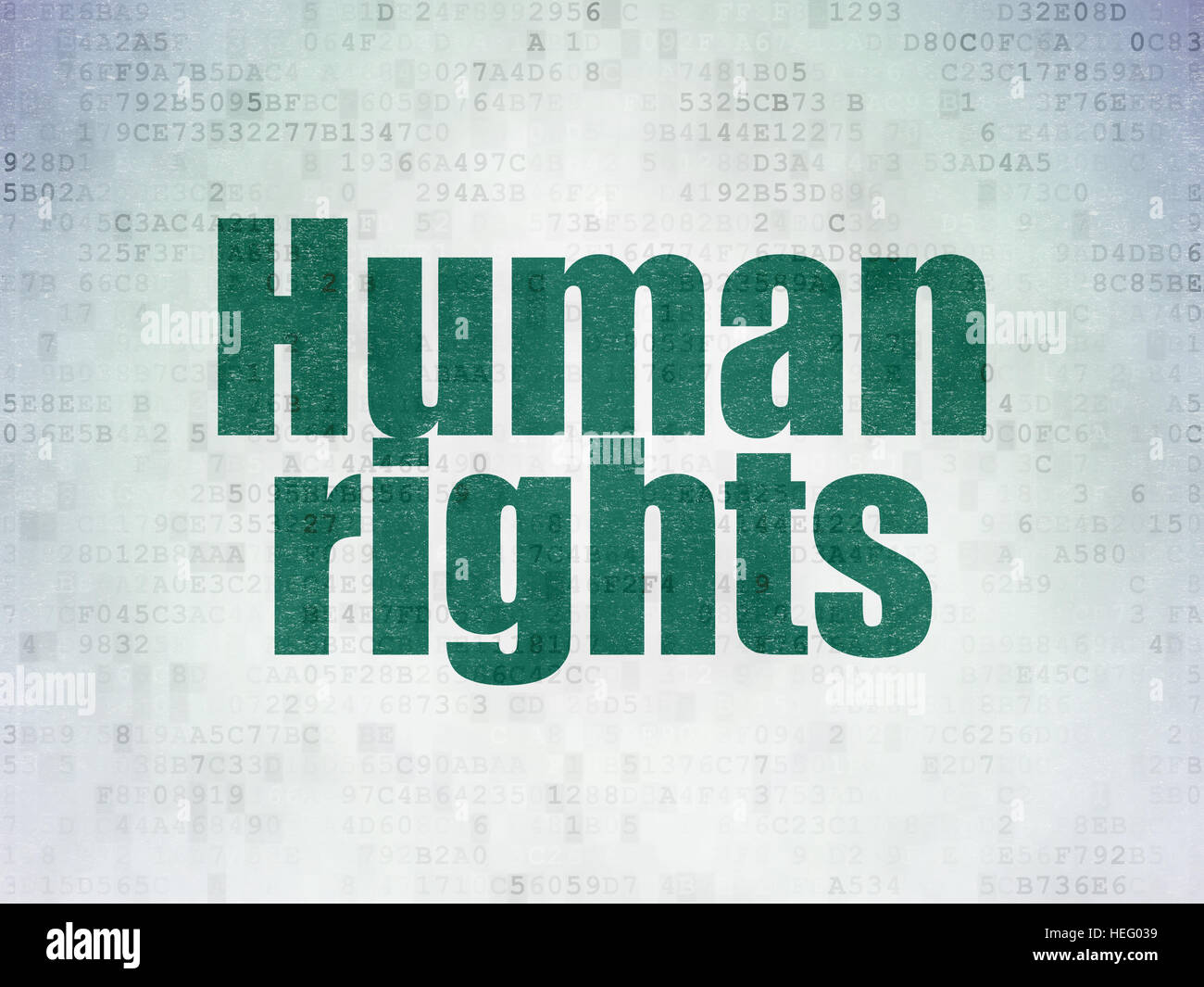 Political concept: Human Rights on Digital Data Paper background Stock ...