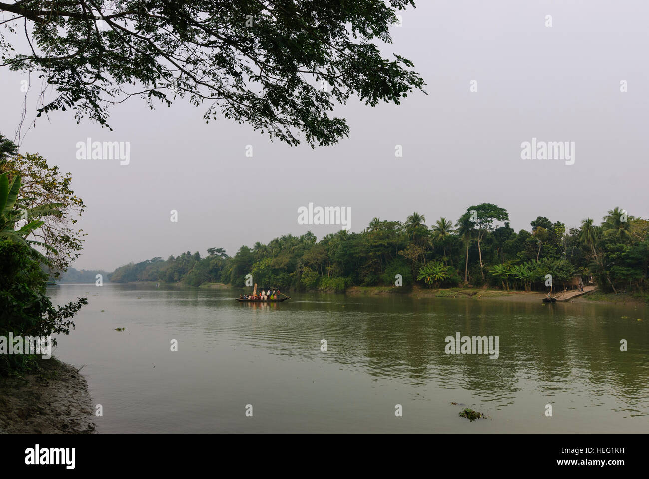 Hariargup: river ferry, Khulna Division, Bangladesh Stock Photo