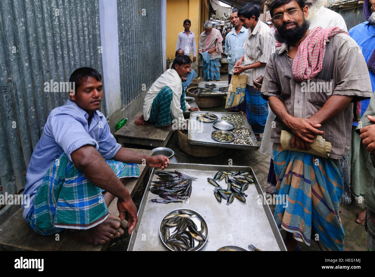 Hariargup: fish market, Khulna Division, Bangladesh Stock Photo