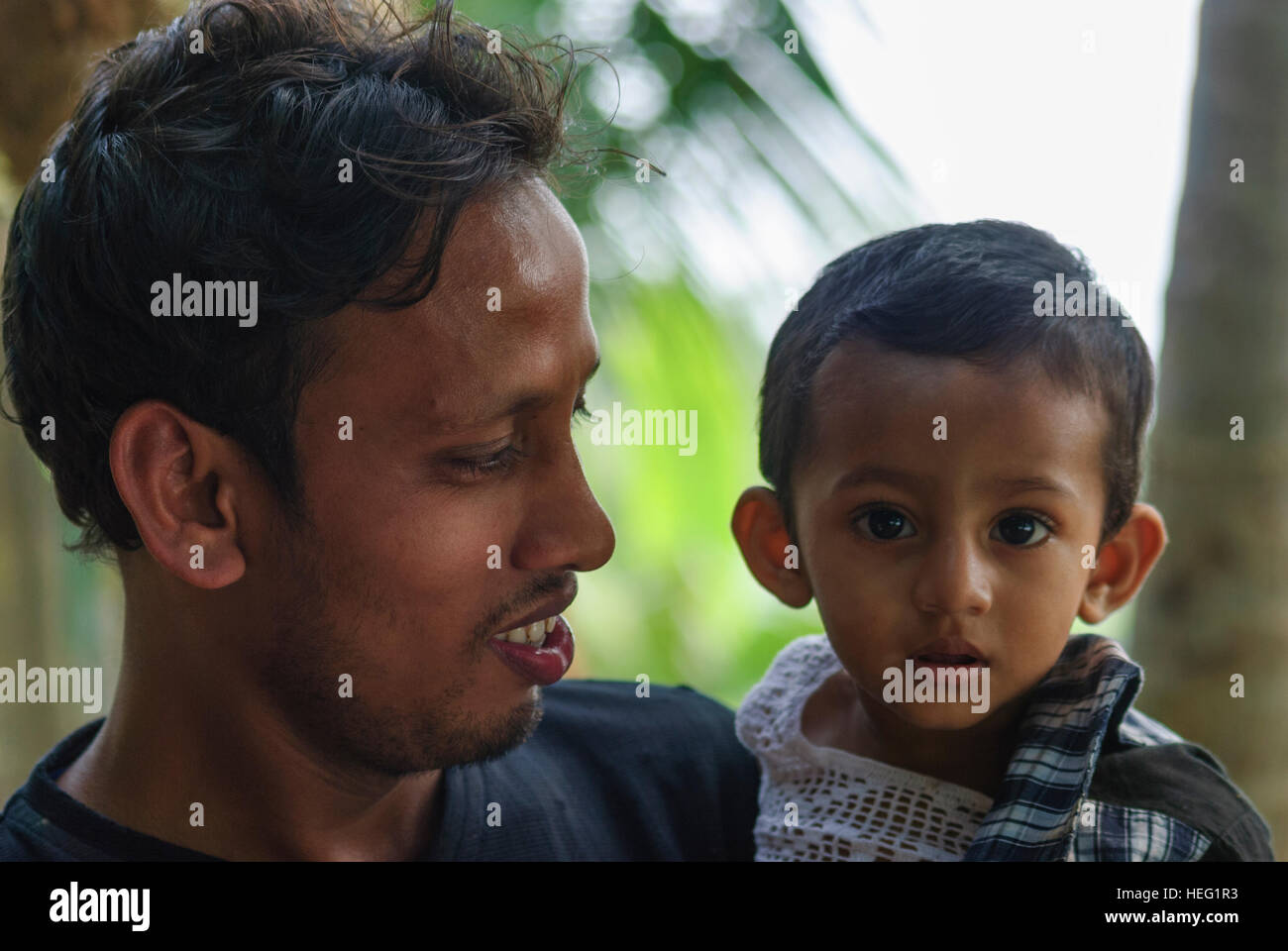 Hariargup: father and son, Khulna Division, Bangladesh Stock Photo