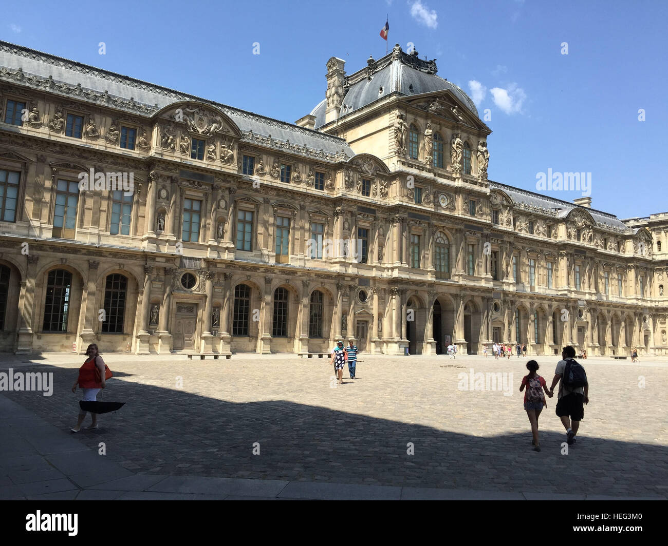 Museum Louvre in Paris. Stock Photo