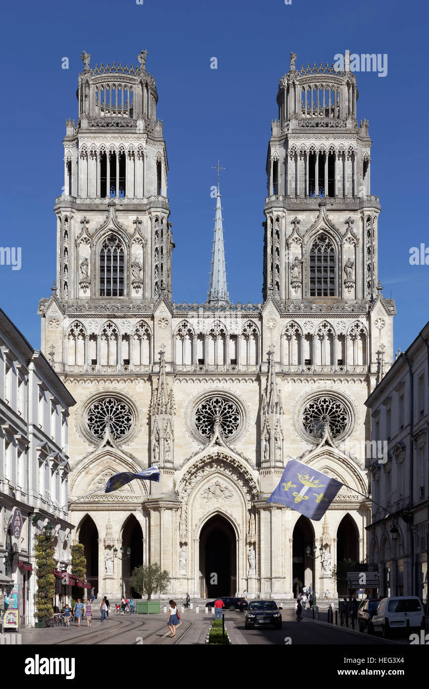 Holy Cross Cathedral, Cathédrale Sainte-Croix, Orléans, Centre-Val de Loire, France Stock Photo