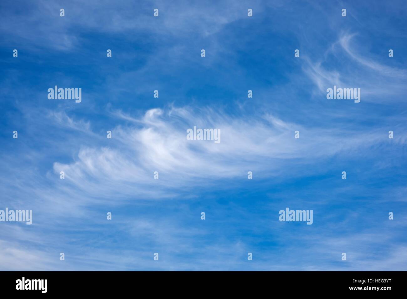 Cirrus clouds (cirrus uncinus), Germany Stock Photo