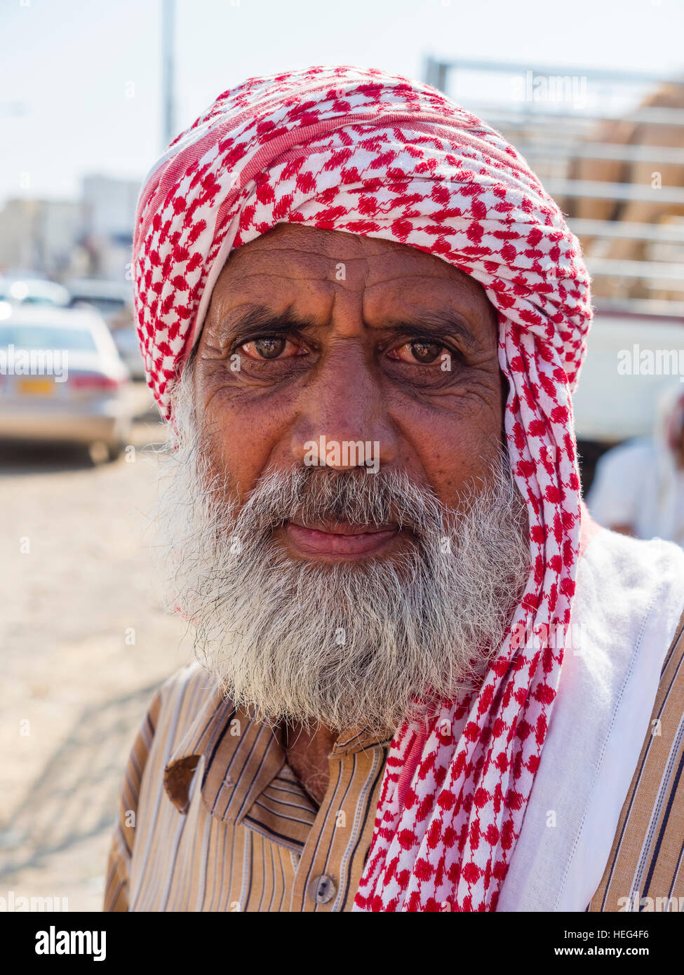 Old man, Omani, Sinaw, Oman Stock Photo