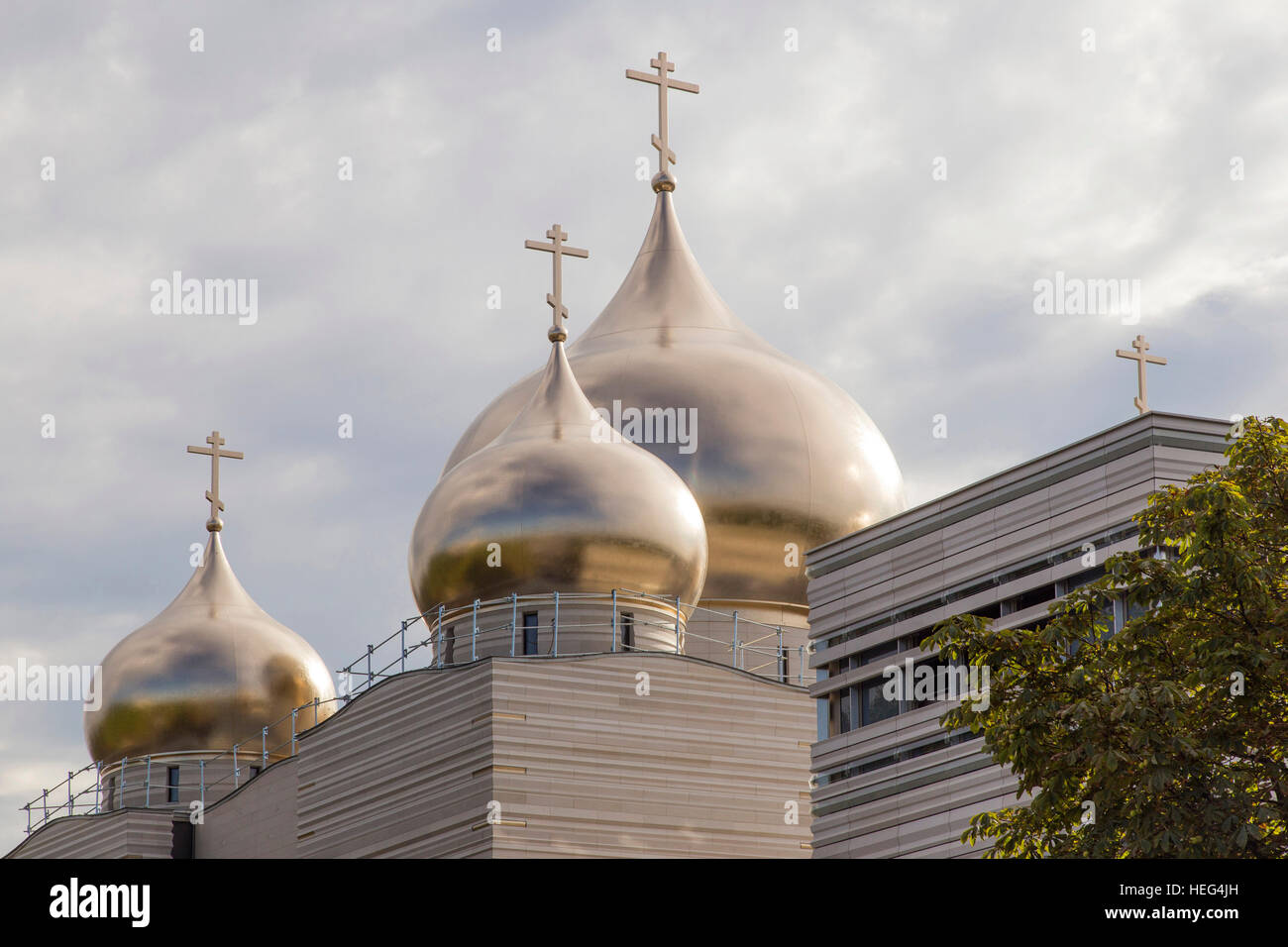 Russian Orthodox Cathedral, Centre spirituel et culturel orthodoxe russe, Quai Branly, Paris, France Stock Photo