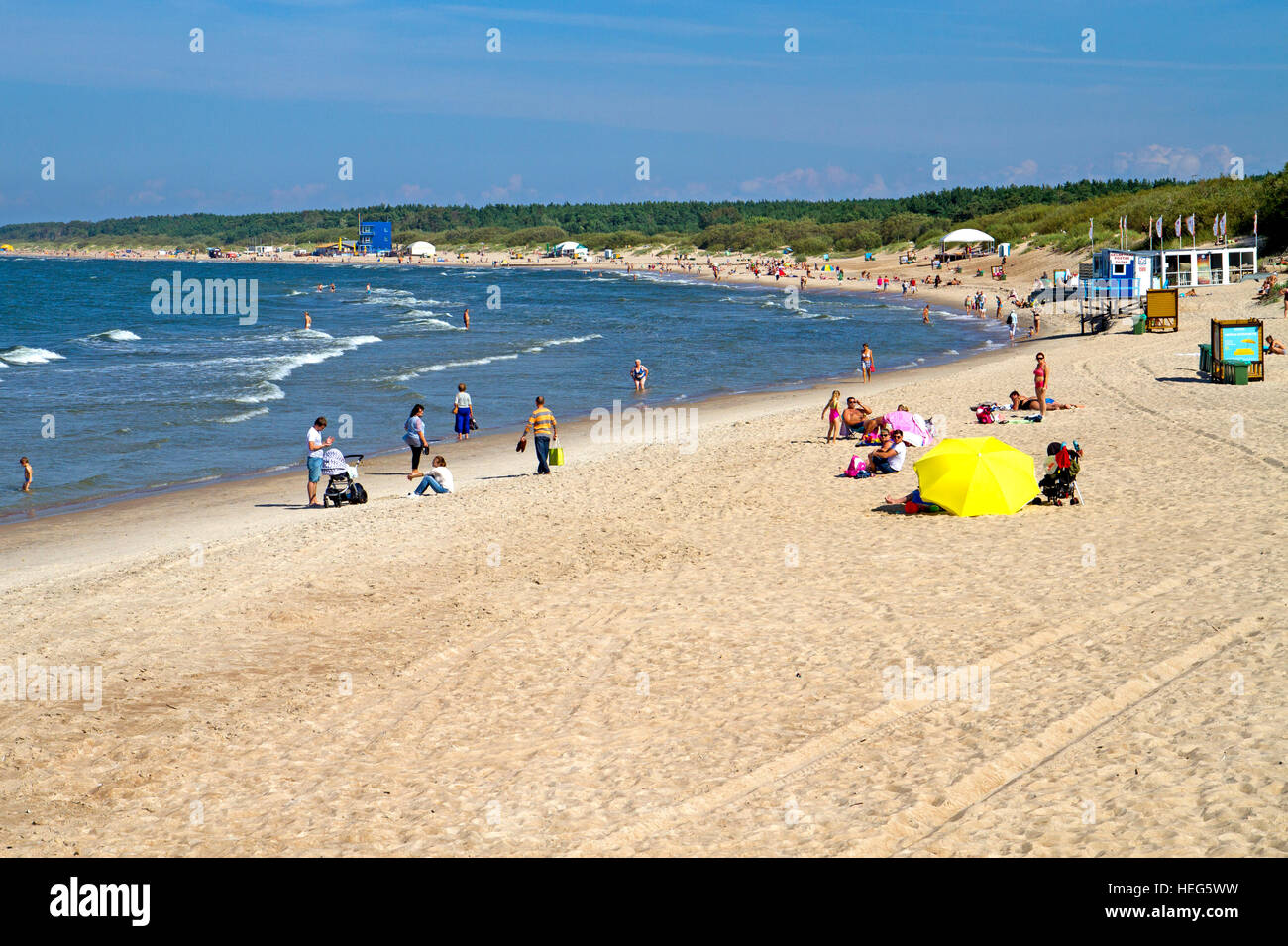 Palanga Beach on the Baltic Sea Stock Photo