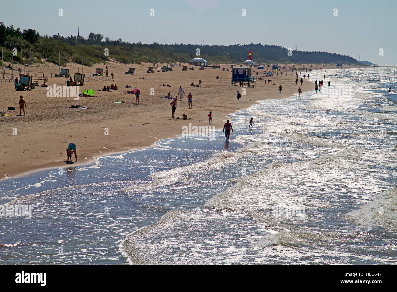 Palanga Beach on the Baltic Sea Stock Photo