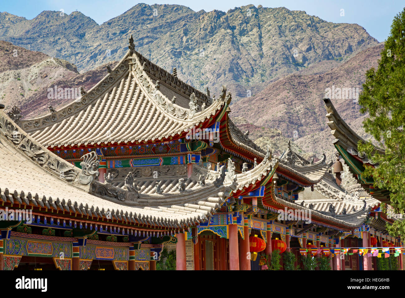 North Wudang Temple, Shizuishan, Ningxia, China Stock Photo