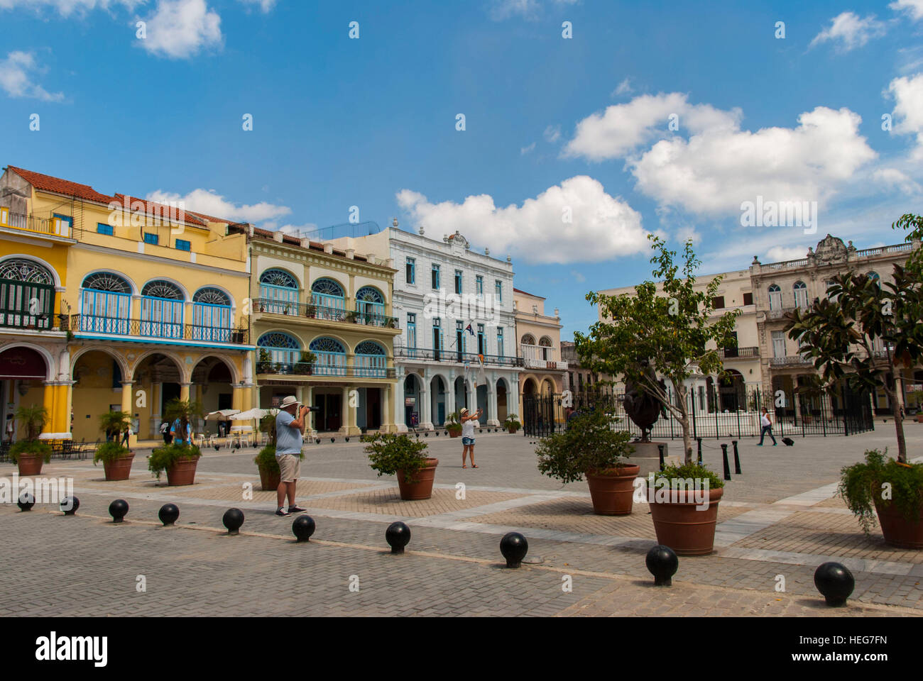 Plaza Vieja in der Altstadt Havannas, Kuba Stock Photo