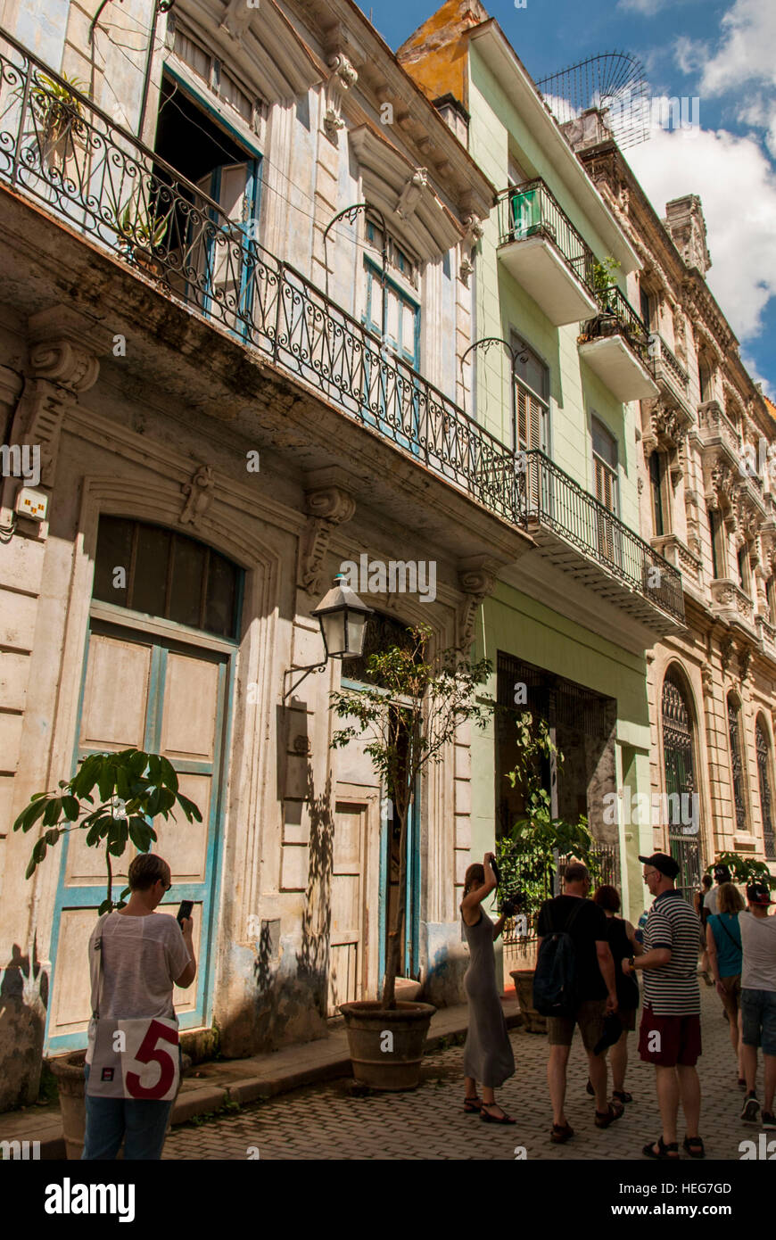 Straße in der Altstadt Havannas, Kuba Stock Photo