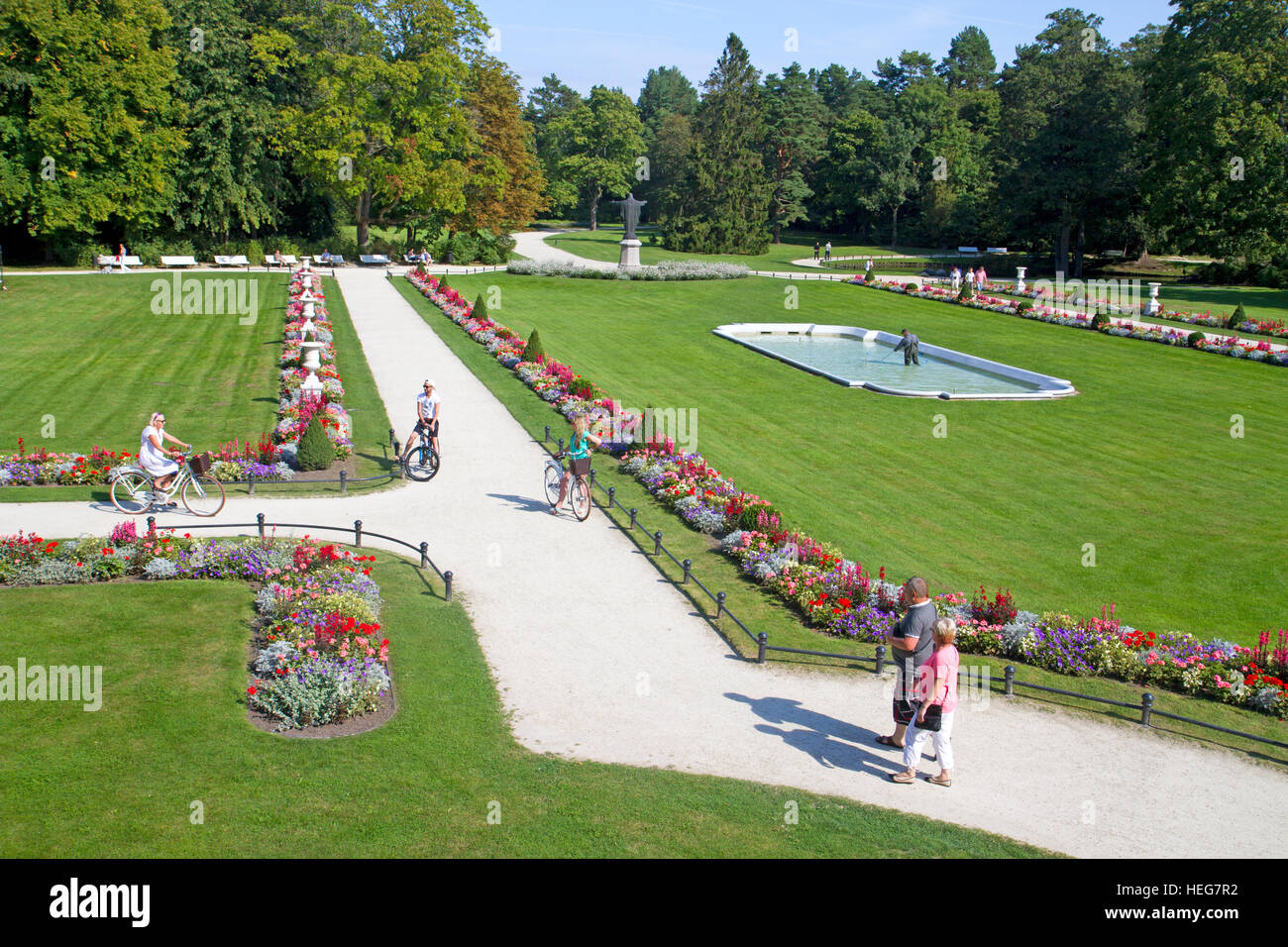 The gardens of Tiskeviciai Palace in Palanga Stock Photo