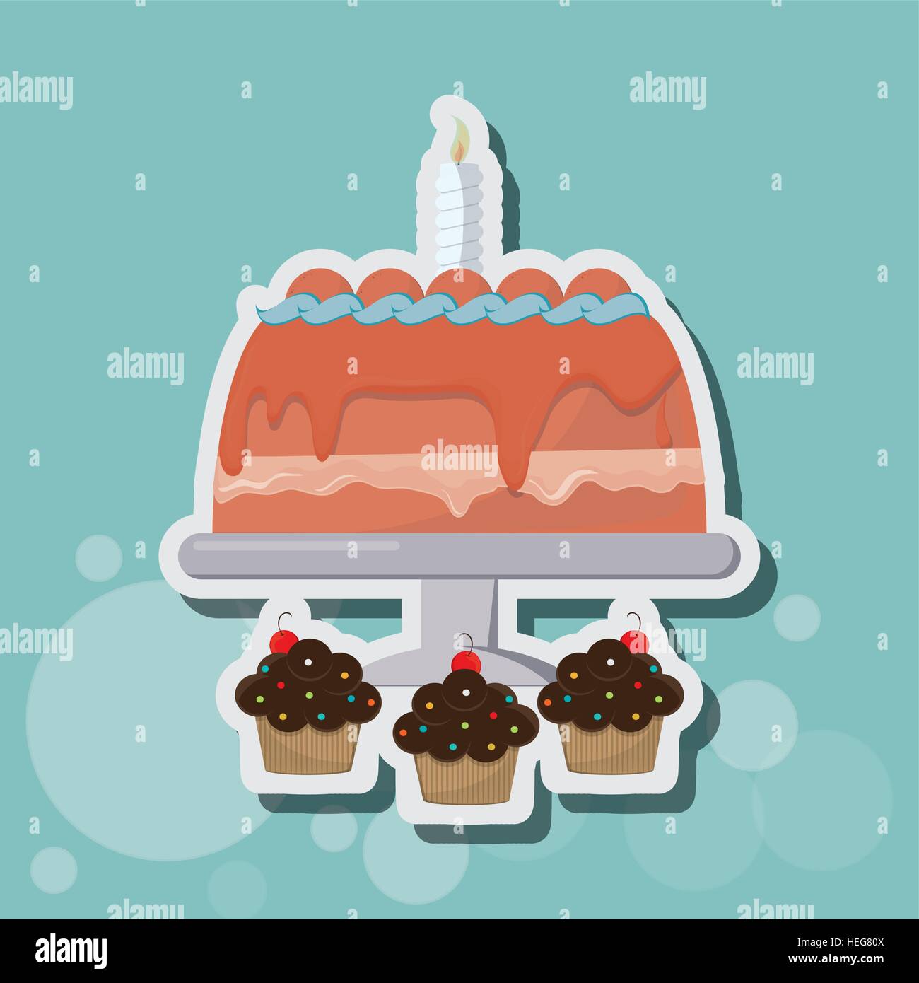 Cake icon design, vector illustration Stock Vector Image & Art - Alamy