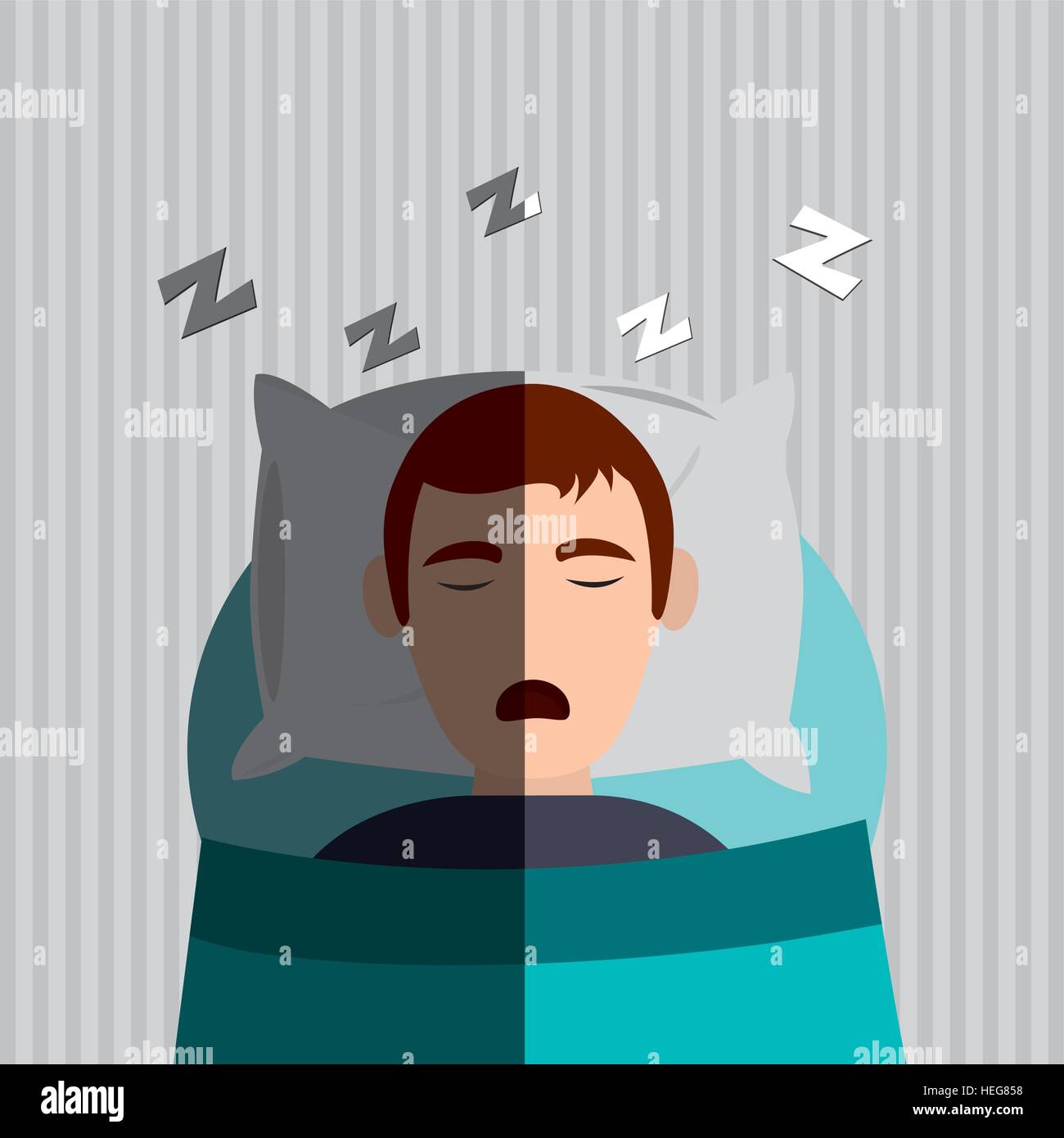 Sleeping boy closeup Stock Vector Images - Alamy