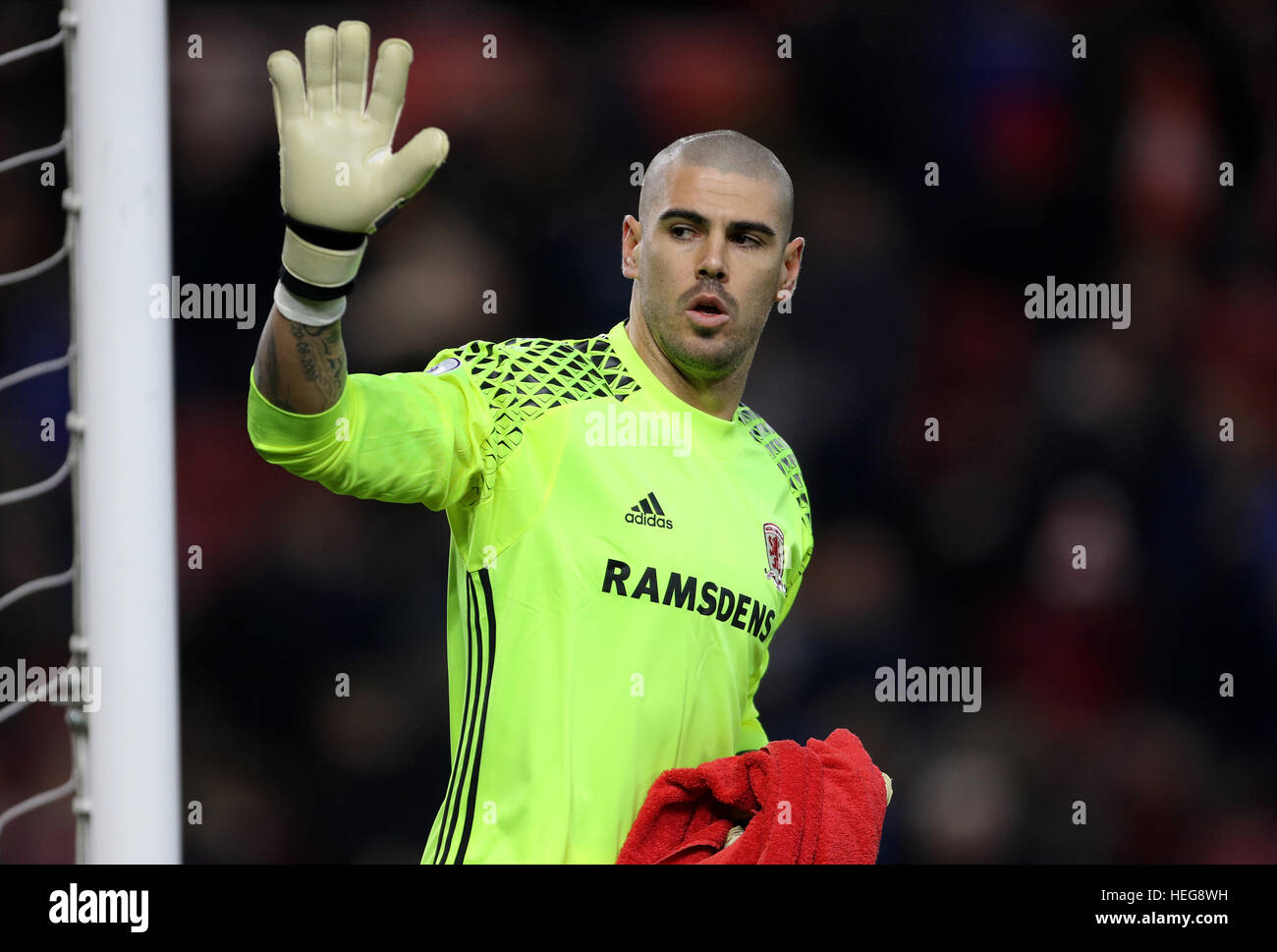 Middlesbrough goalkeeper Victor Valdes Stock Photo