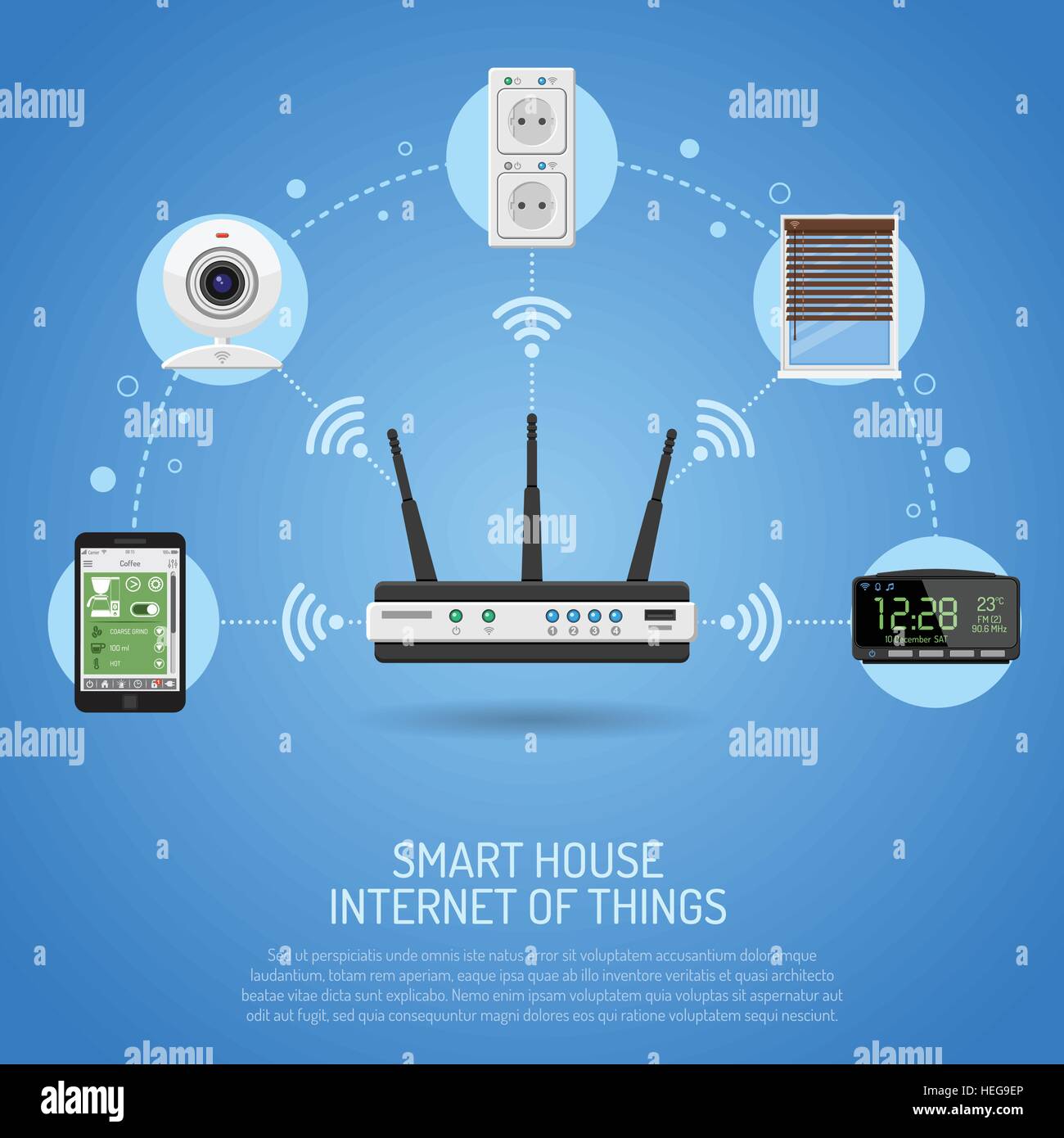 Smart House and internet of things Stock Vector Image & Art - Alamy