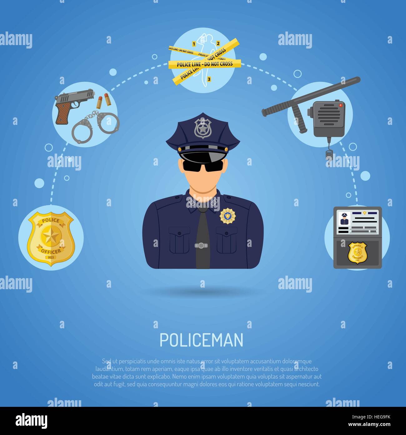 Law and Order Concept Stock Vector