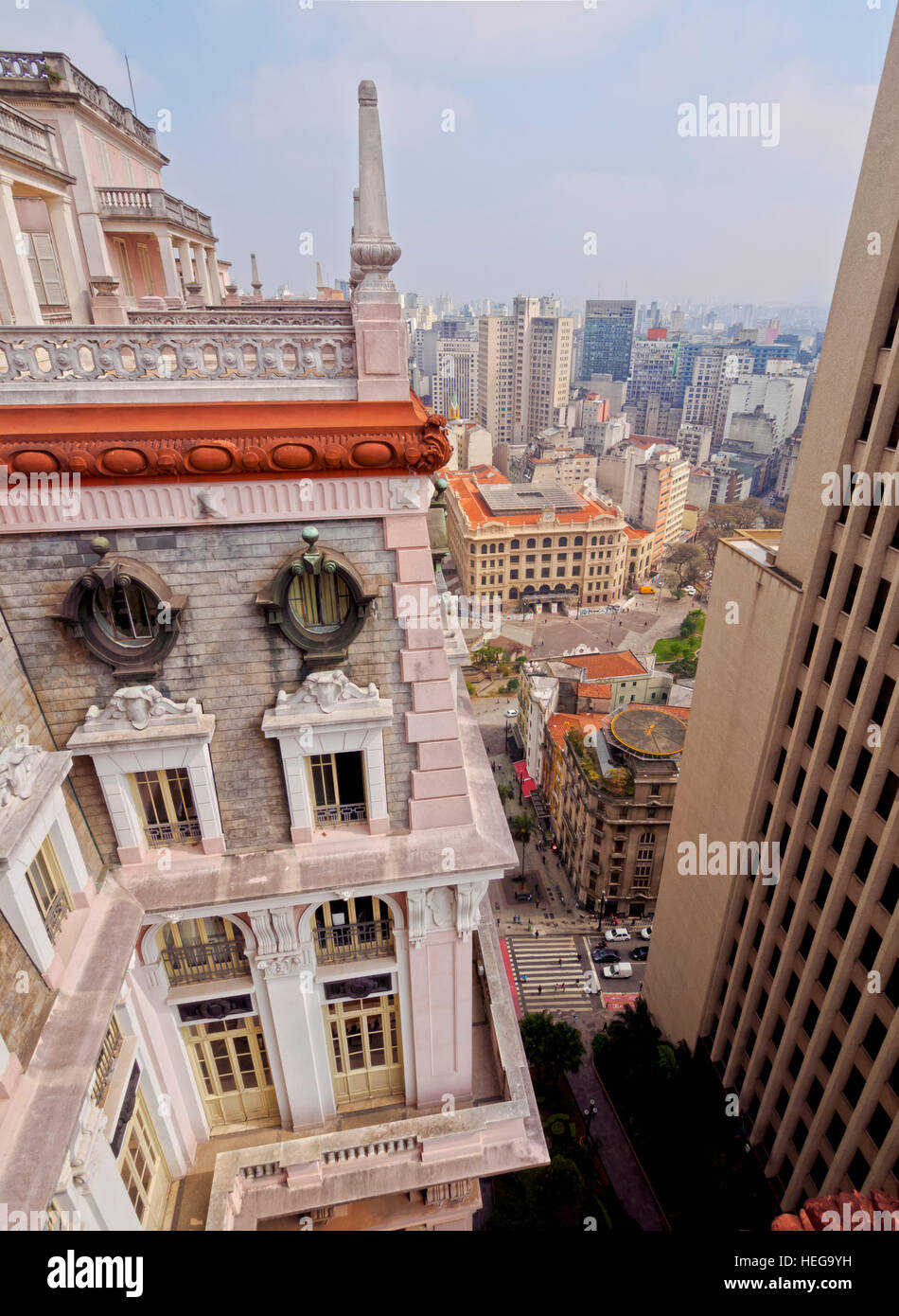 Brazil, State of Sao Paulo, City of Sao Paulo, View of the Martinelli Building. Stock Photo
