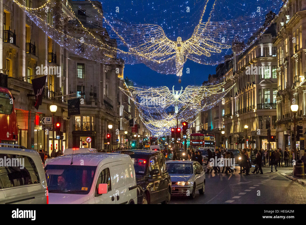 Regent street christmas decorations hires stock photography and images Alamy