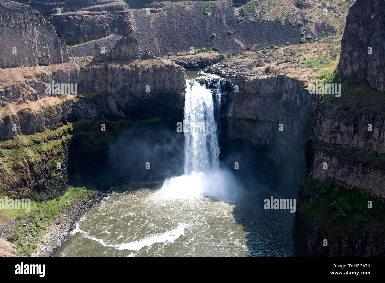 Palouse Falls in Eastern Washington Stock Photo