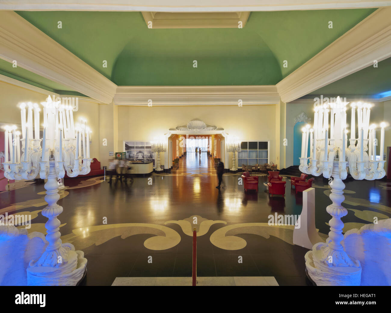 Brazil, State of Rio de Janeiro, Petropolis, Interior view of the The  Palacio Quitandinha Stock Photo - Alamy