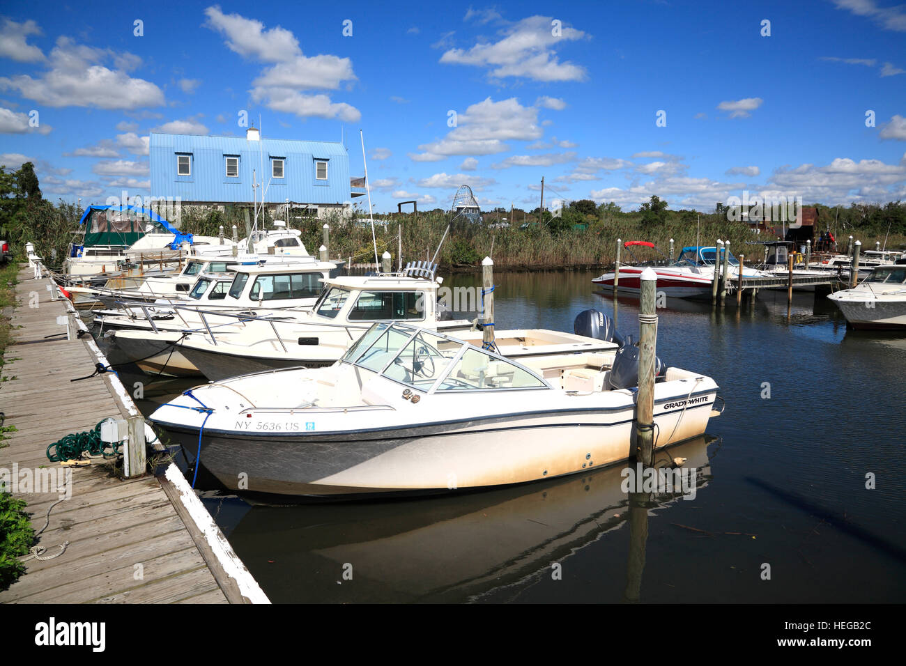 Sayville harbour, Long Island, New York, USA Stock Photo Alamy