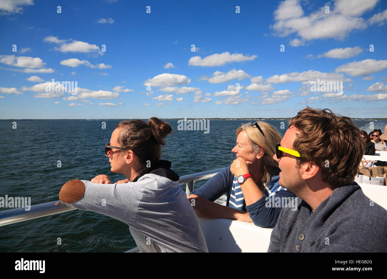 Sayville ferry to Pines Marina on Fire Island, Long Island, New York