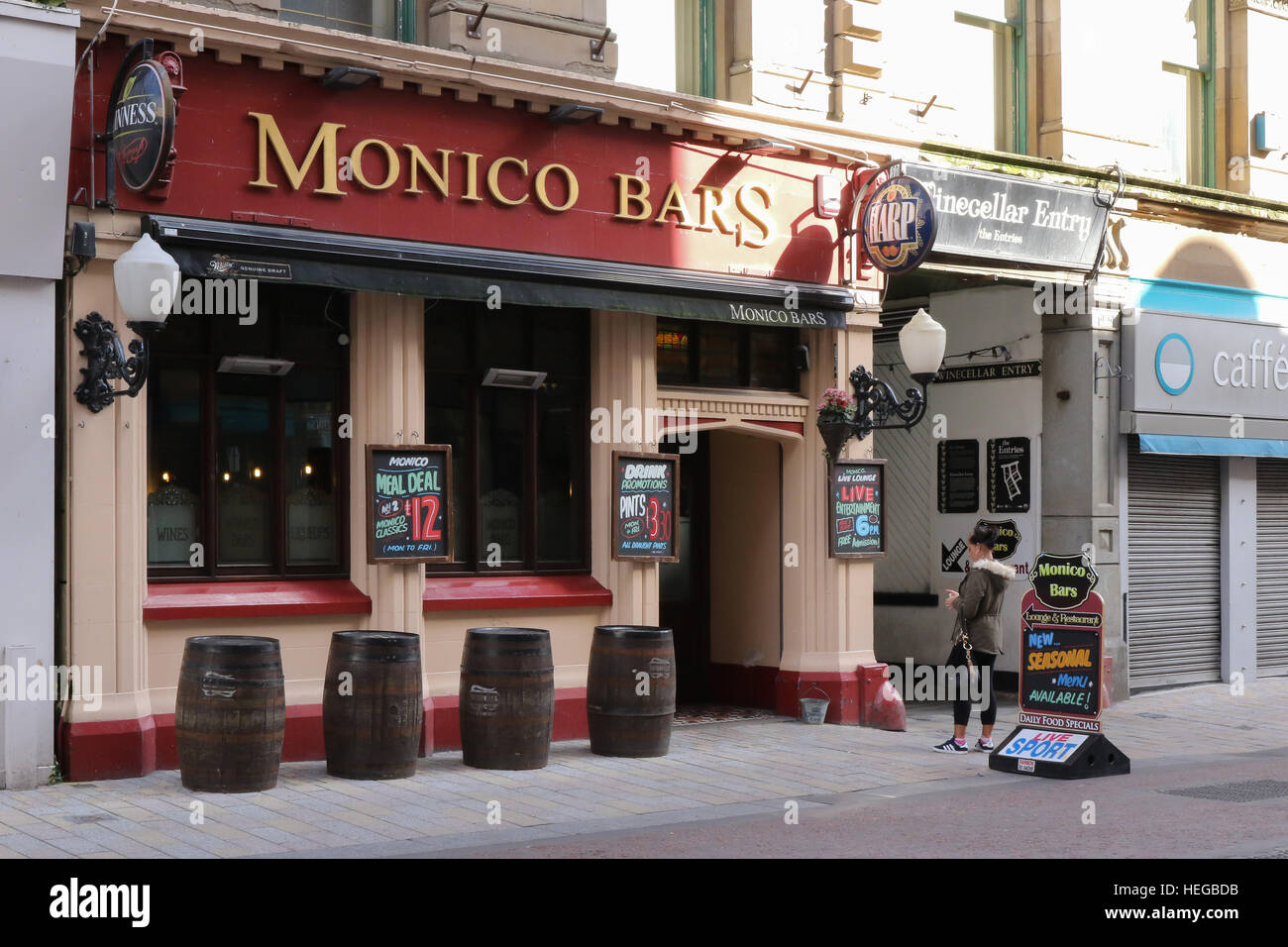 The Monico Bars in Lombard Street, Belfast, Northern Ireland Stock
