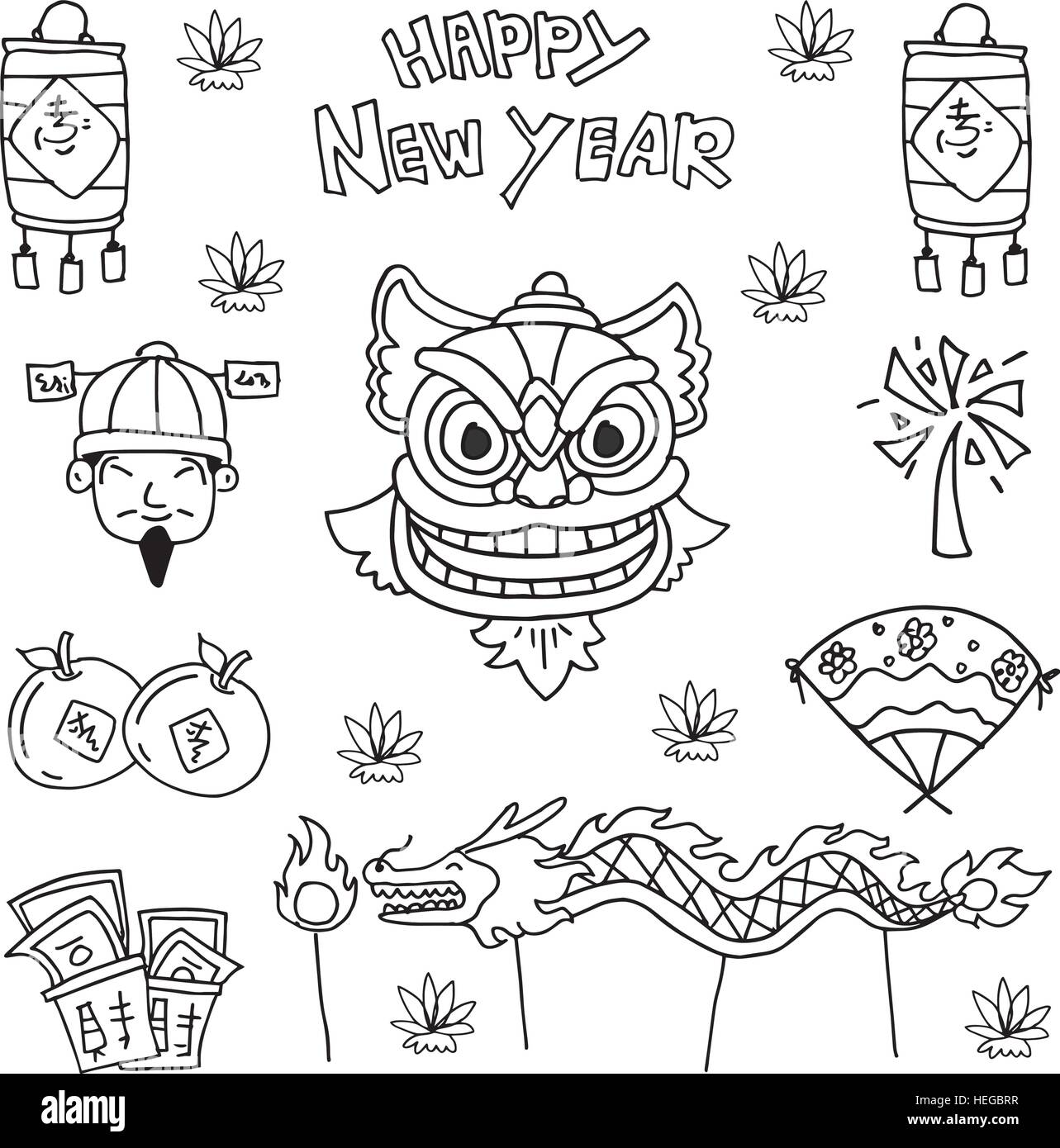 Illustration of element Chinese New Year Stock Vector Image & Art - Alamy