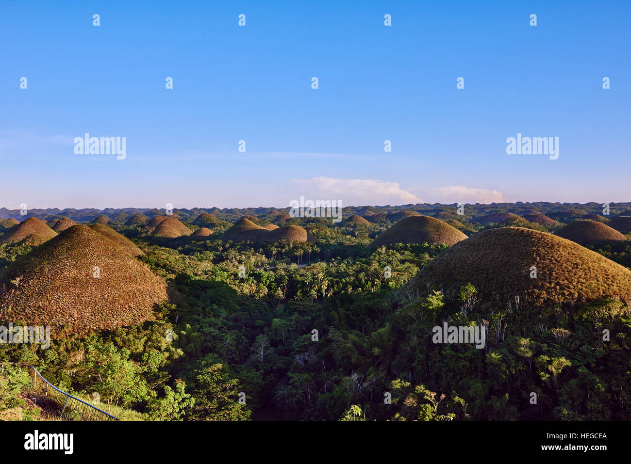 Chocolate hills in Bohol in Philippines Stock Photo