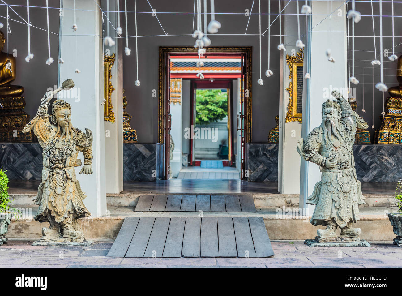 temple interior details Wat Pho temple Bangkok Thailand Stock Photo - Alamy