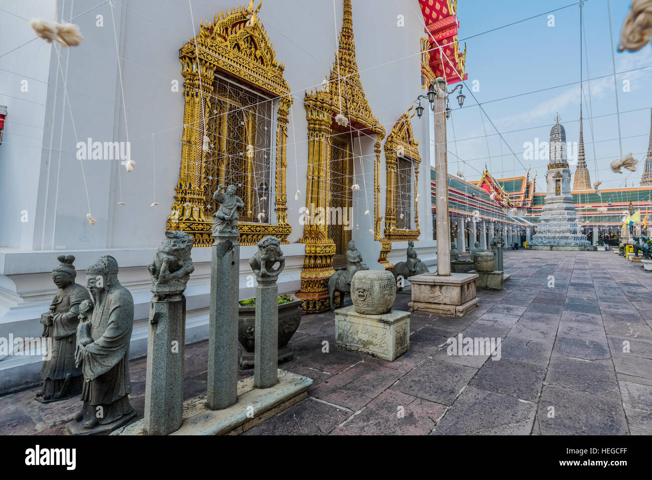 temple interior details Wat Pho temple Bangkok Thailand Stock Photo - Alamy