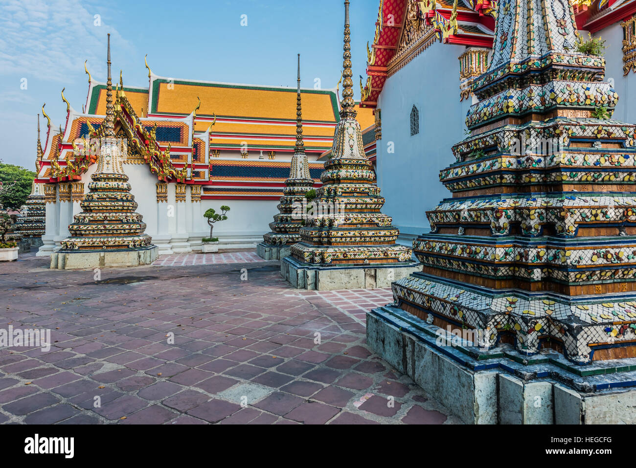 temple interior details Wat Pho temple Bangkok Thailand Stock Photo - Alamy