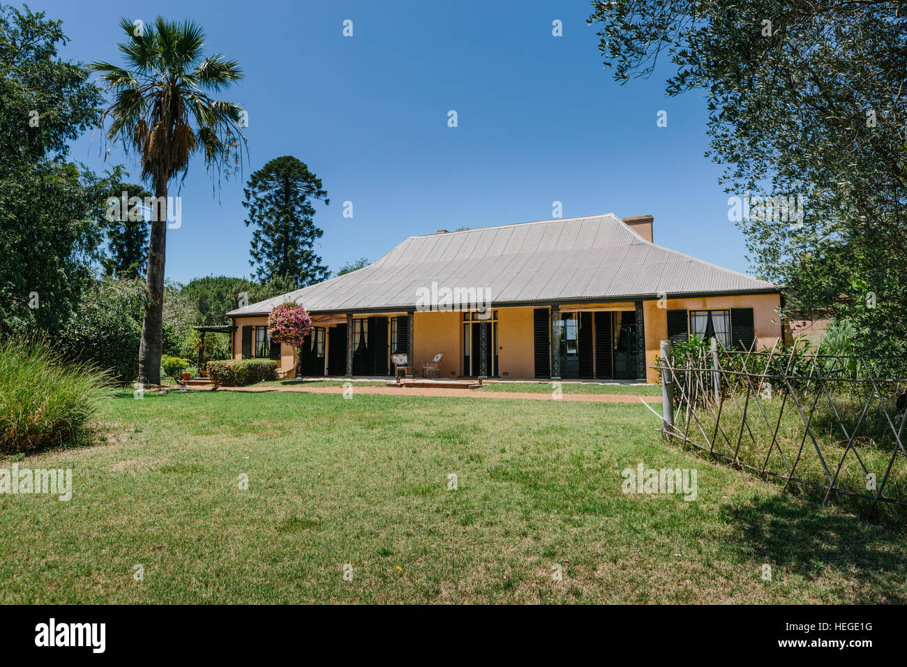 External view of Elizabeth Farm, an historical homestead museum in Sydney, Australia built for Governor Macarthur and his family Stock Photo