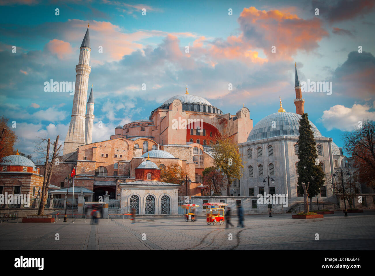 Hagia Sophia (Ayasofya) museum view from the Sultan Ahmet Park in ...