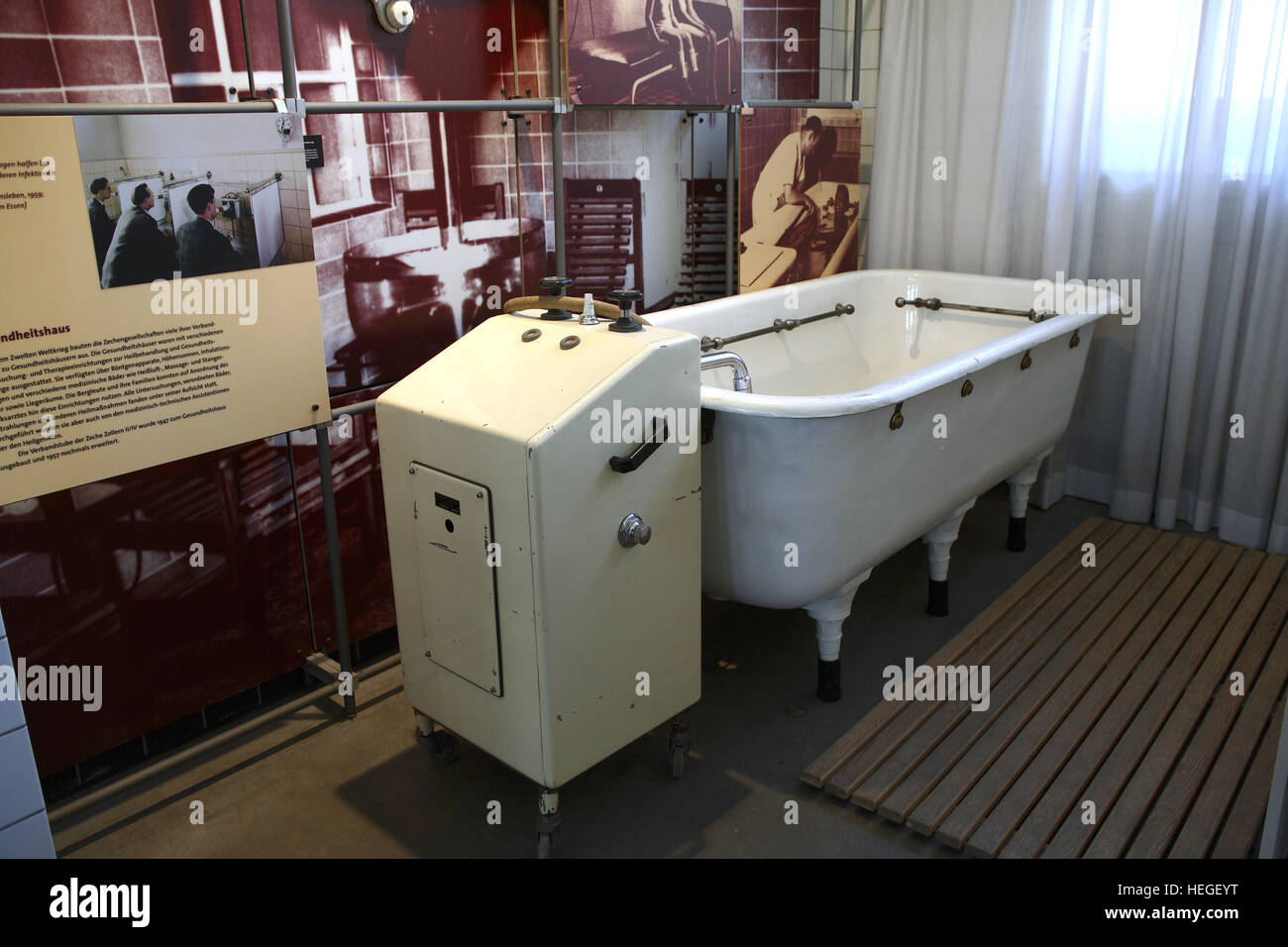 Germany, Ruhr Area, Dortmund, Westphalian industry museum Zeche Zollern in the district Boevinghausen, bath at the health house. Stock Photo
