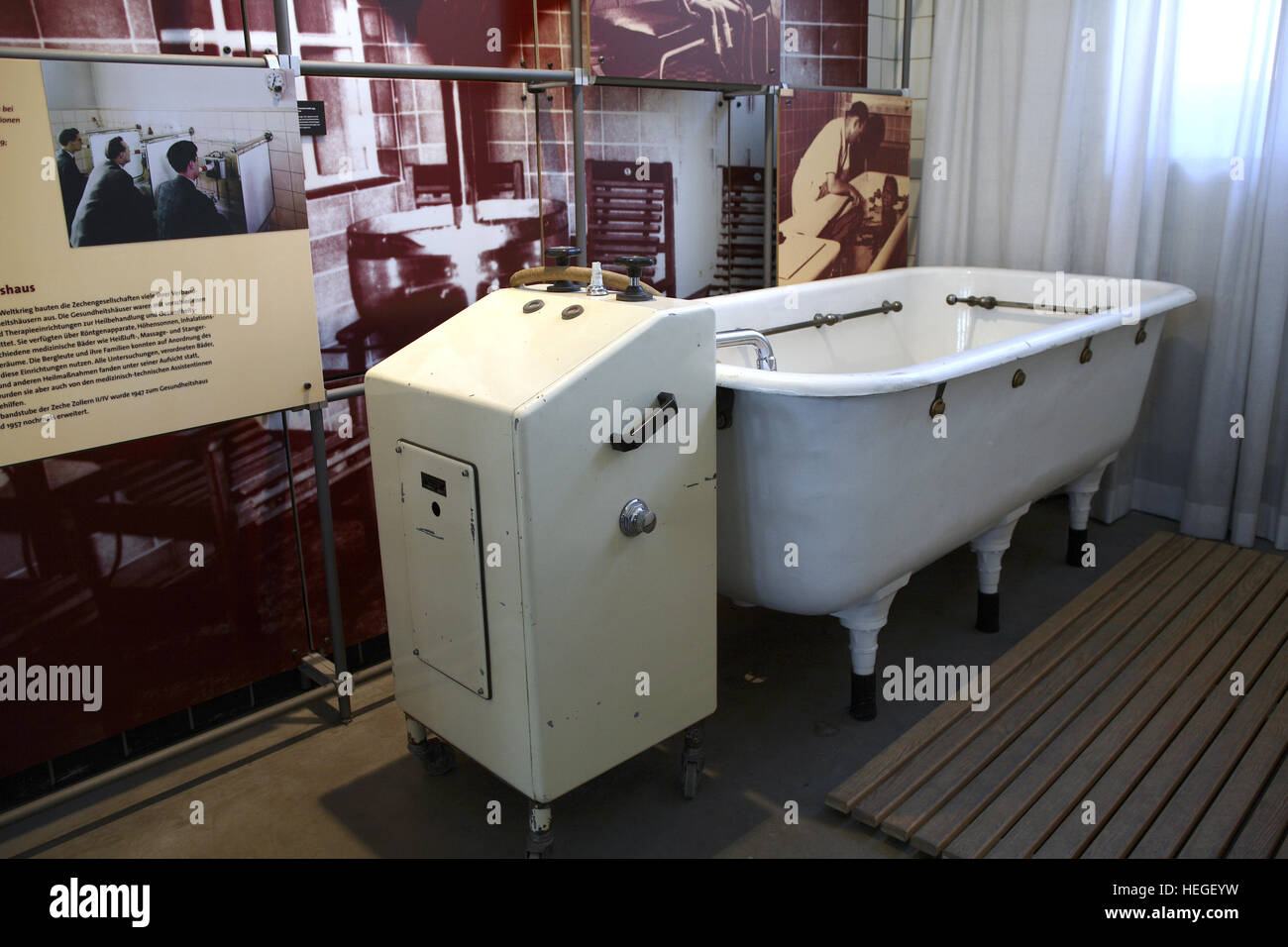 Germany, Ruhr Area, Dortmund, Westphalian industry museum Zeche Zollern in the district Boevinghausen, bath at the health house. Stock Photo