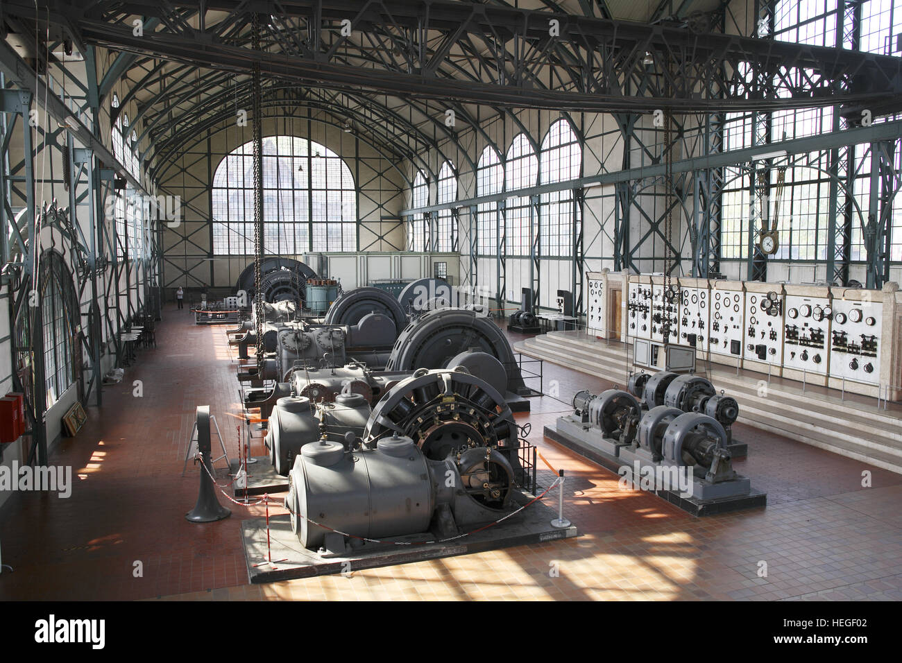 Germany, Ruhr Area, Dortmund, Westphalian industry museum Zeche Zollern, engine hall. Stock Photo