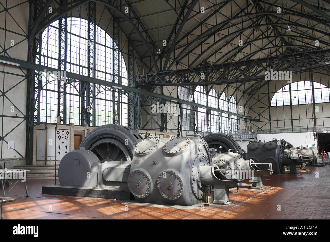 Germany, Ruhr Area, Dortmund, Westphalian industry museum Zeche Zollern, engine hall. Stock Photo