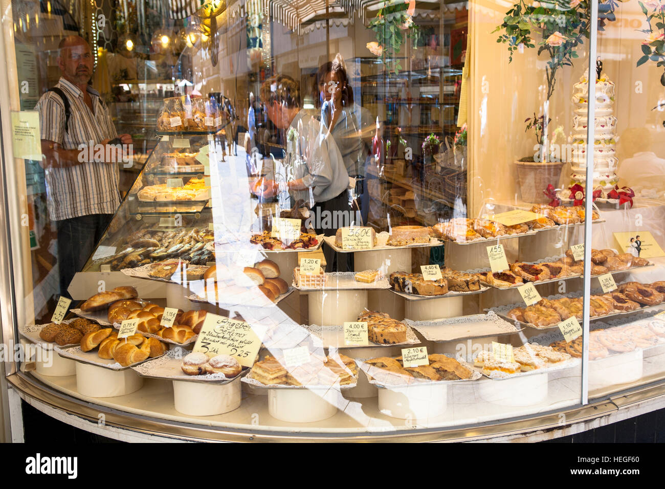 DEU, Germany, Ruhr area, Essen, cafe and confectionery Overbeck at the Kettwiger Street. Stock Photo