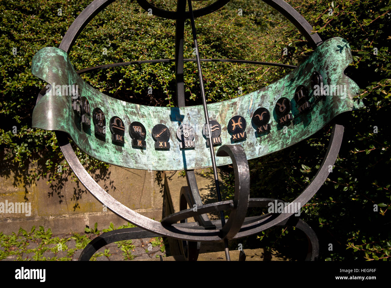 DEU, Germany, Ruhr area, Essen, sundial at the cathedral. Stock Photo