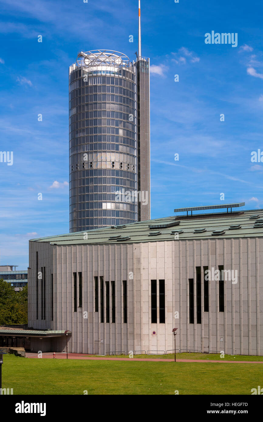 DEU, Germany, Ruhr area, Essen, headquaters of the RWE company and the Aalto theatre. Stock Photo
