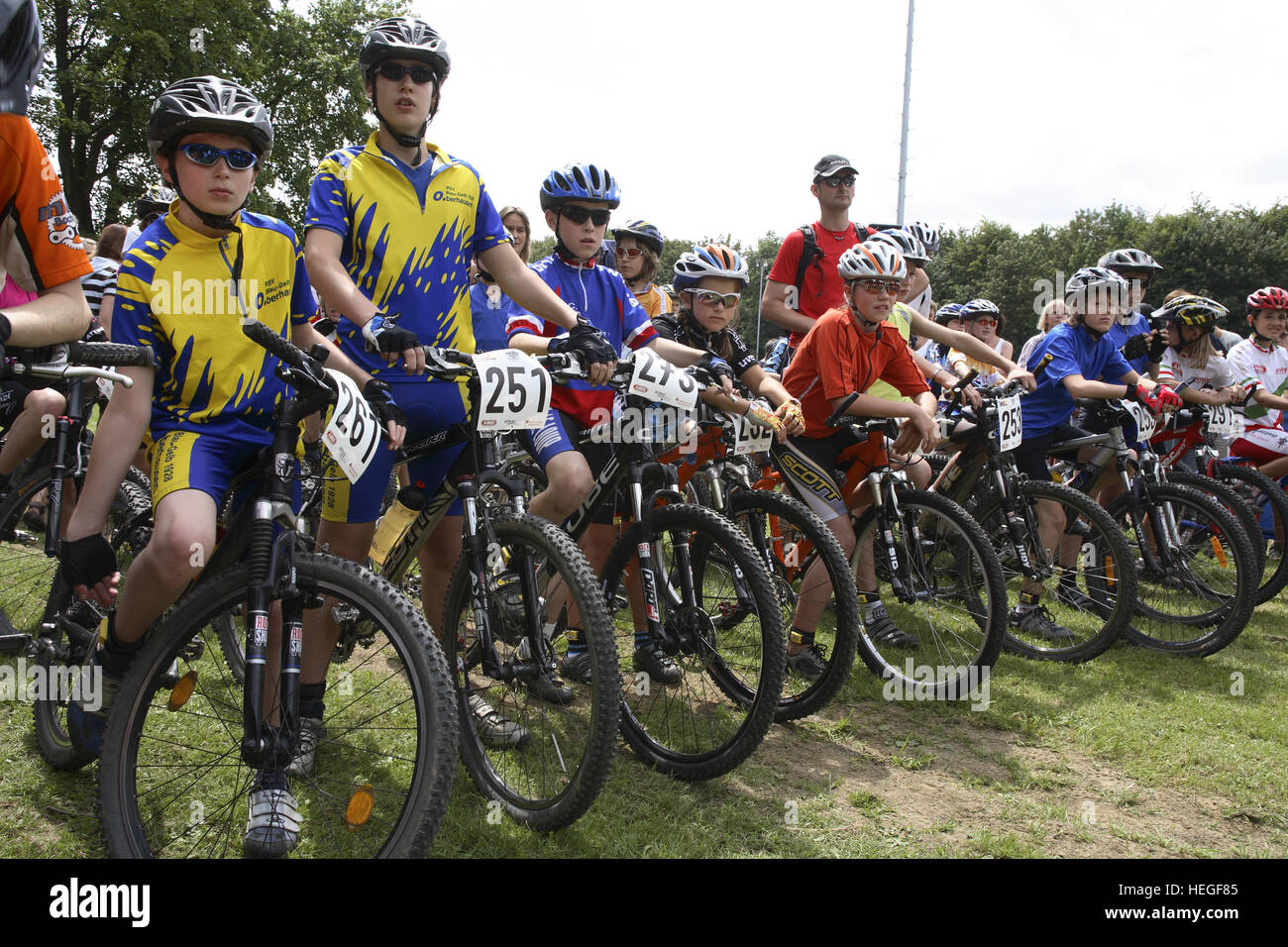 DEU, Germany, Wetter at the river Ruhr, Ruhrbikefestival and German MTB-Cross-Country Championship. . Stock Photo