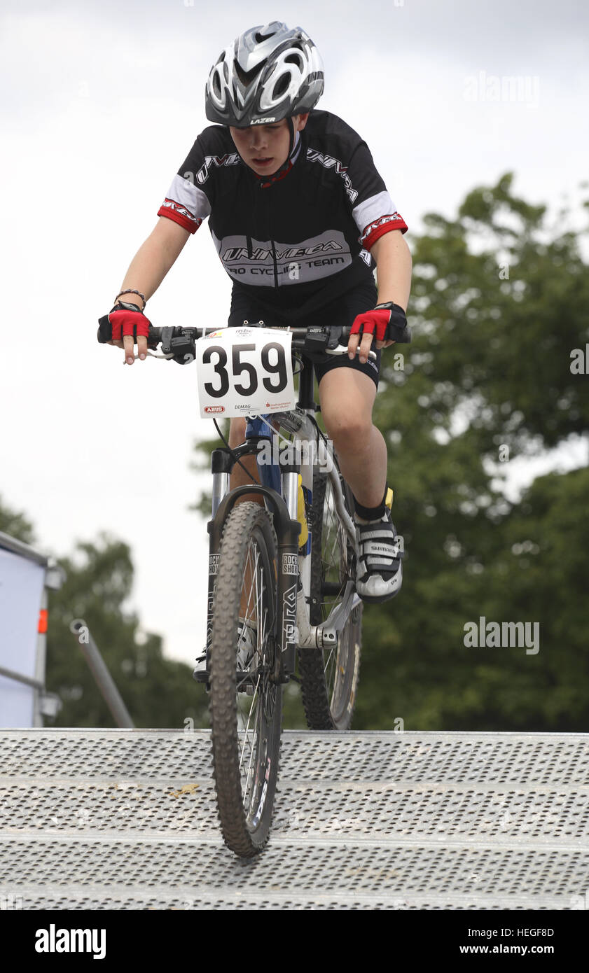 DEU, Germany, Wetter at the river Ruhr, Ruhrbikefestival and German MTB-Cross-Country Championship. Stock Photo