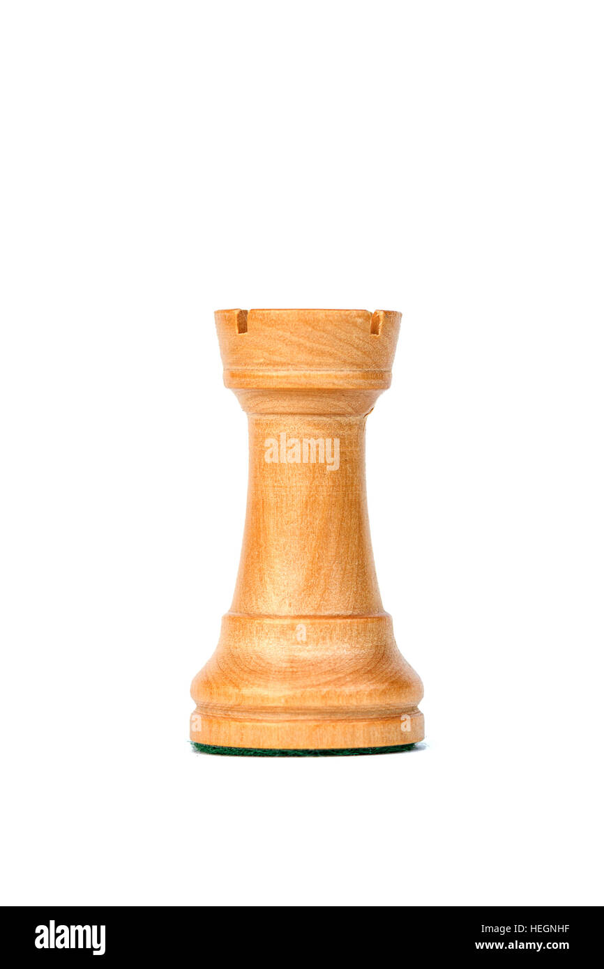 boxwood white tower profile chess piece isolated Stock Photo - Alamy
