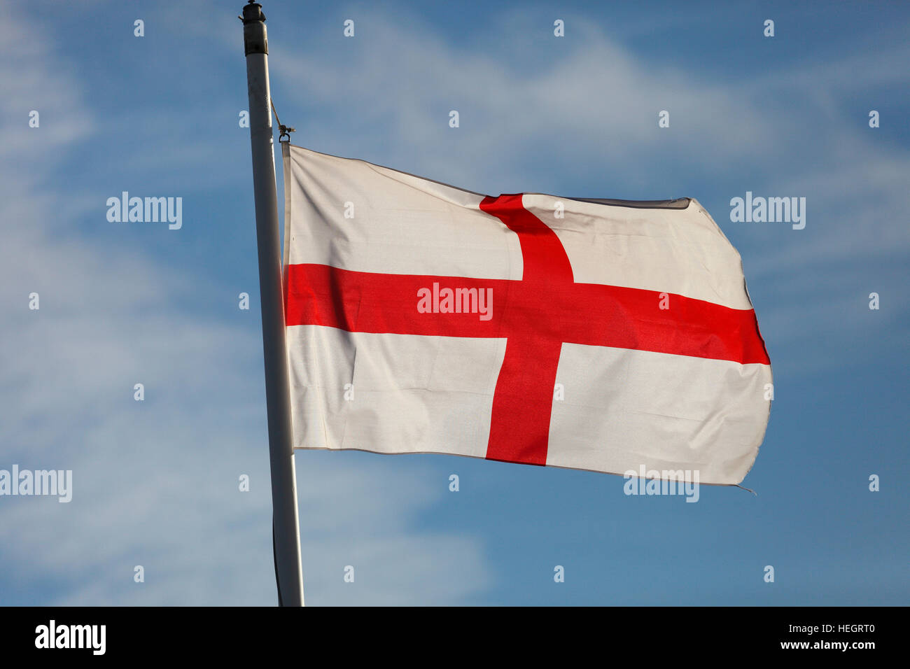 Flag of St.George, the flag of England. Stock Photo